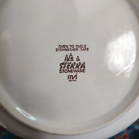 Vtg Sierra Stoneware Simplicity Round Covered Serving Bowl 9.5" X 4.5" Brown - Picture 9 of 14